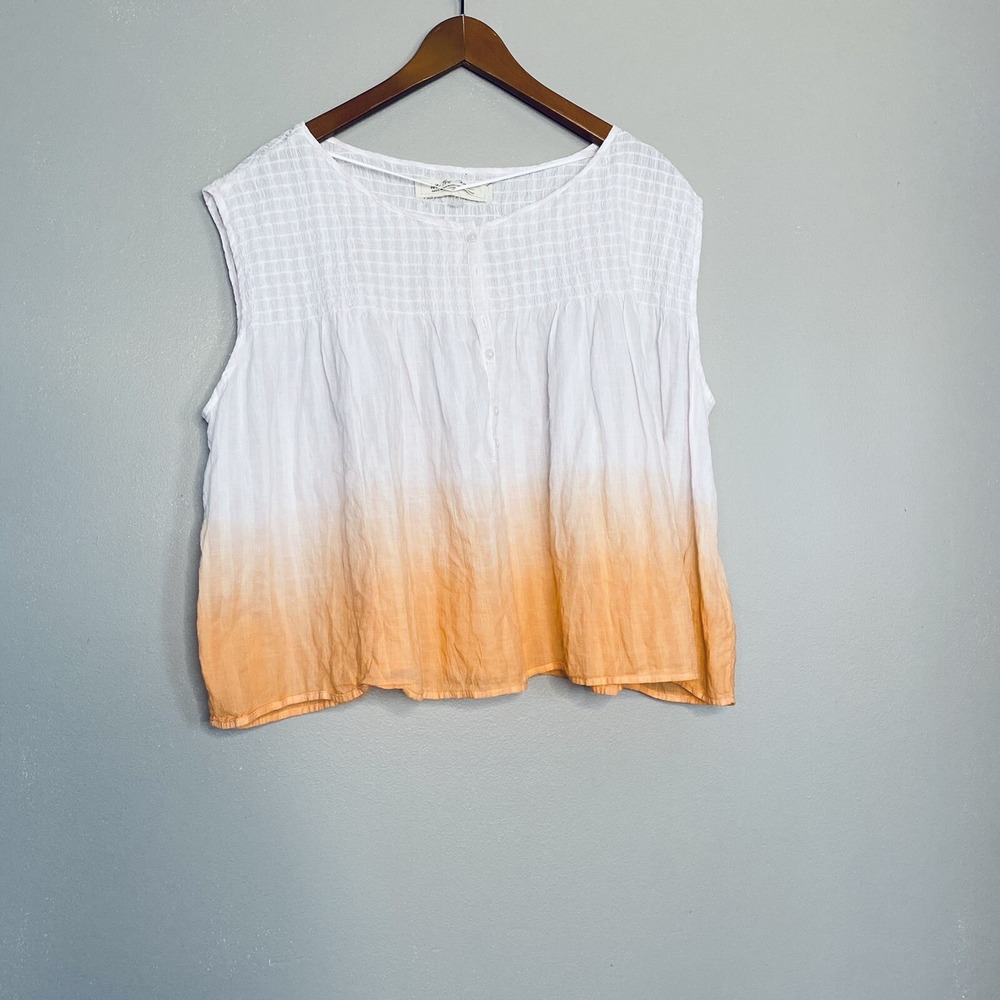 Free People We The Free Ombré Sleeveless Top‎ Size Small Scoop Neck Oversized